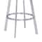 Armen Living Dione 26" Counter Height Swivel Black Faux Leather and Brushed Stainless Steel Bar Stool 840254335158 - alternate 2